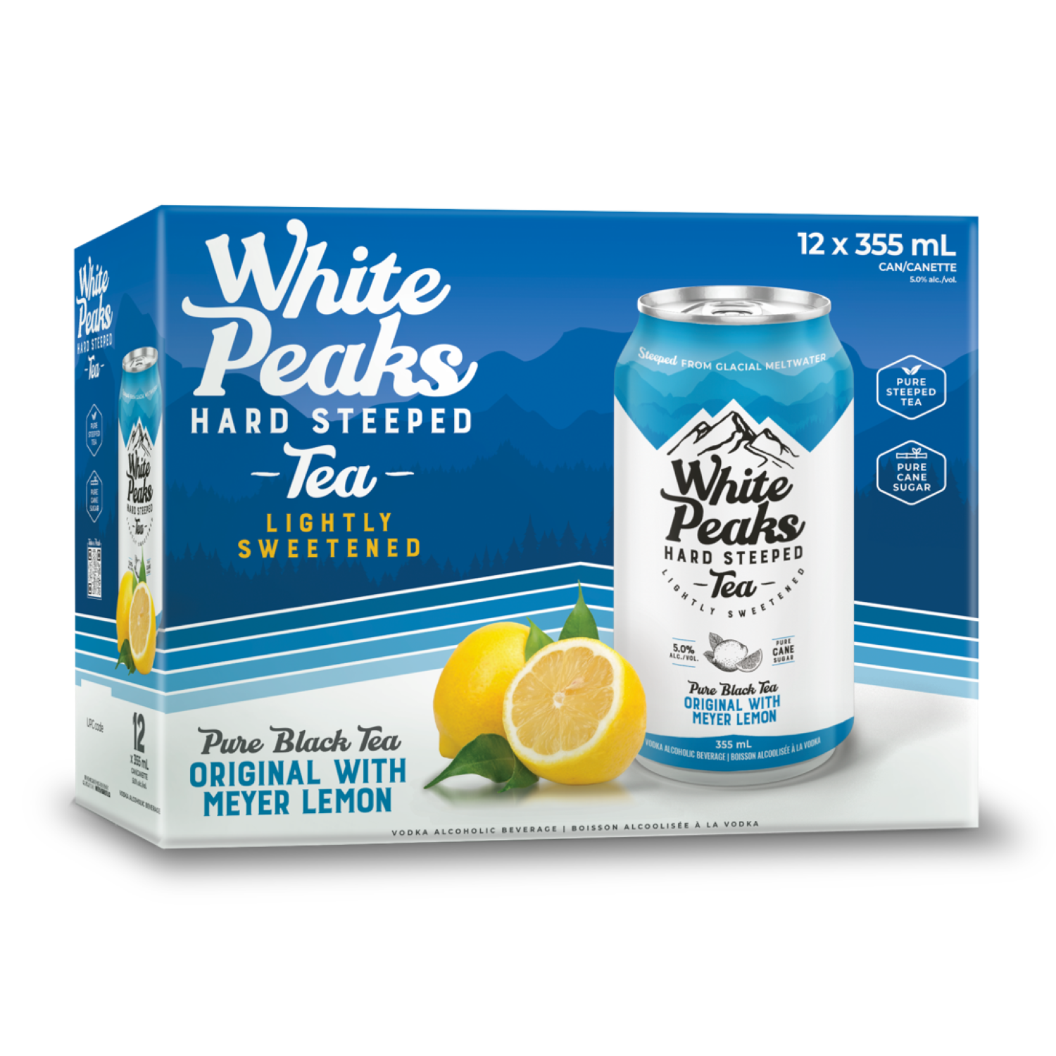 White Peaks Original With Meyer Lemon 12 Cans