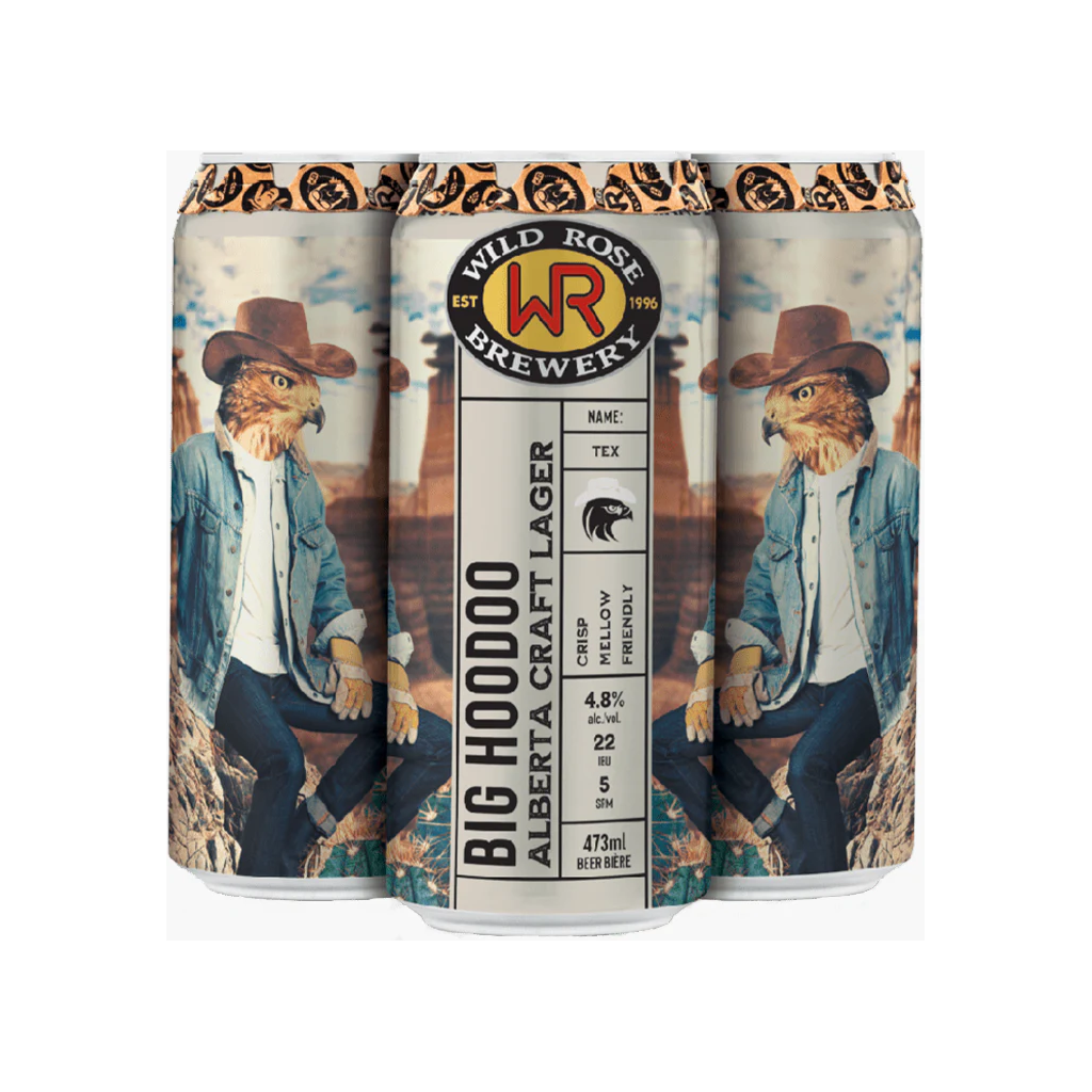 Wild Rose Big Hoodoo Lager 4 Tall Cans