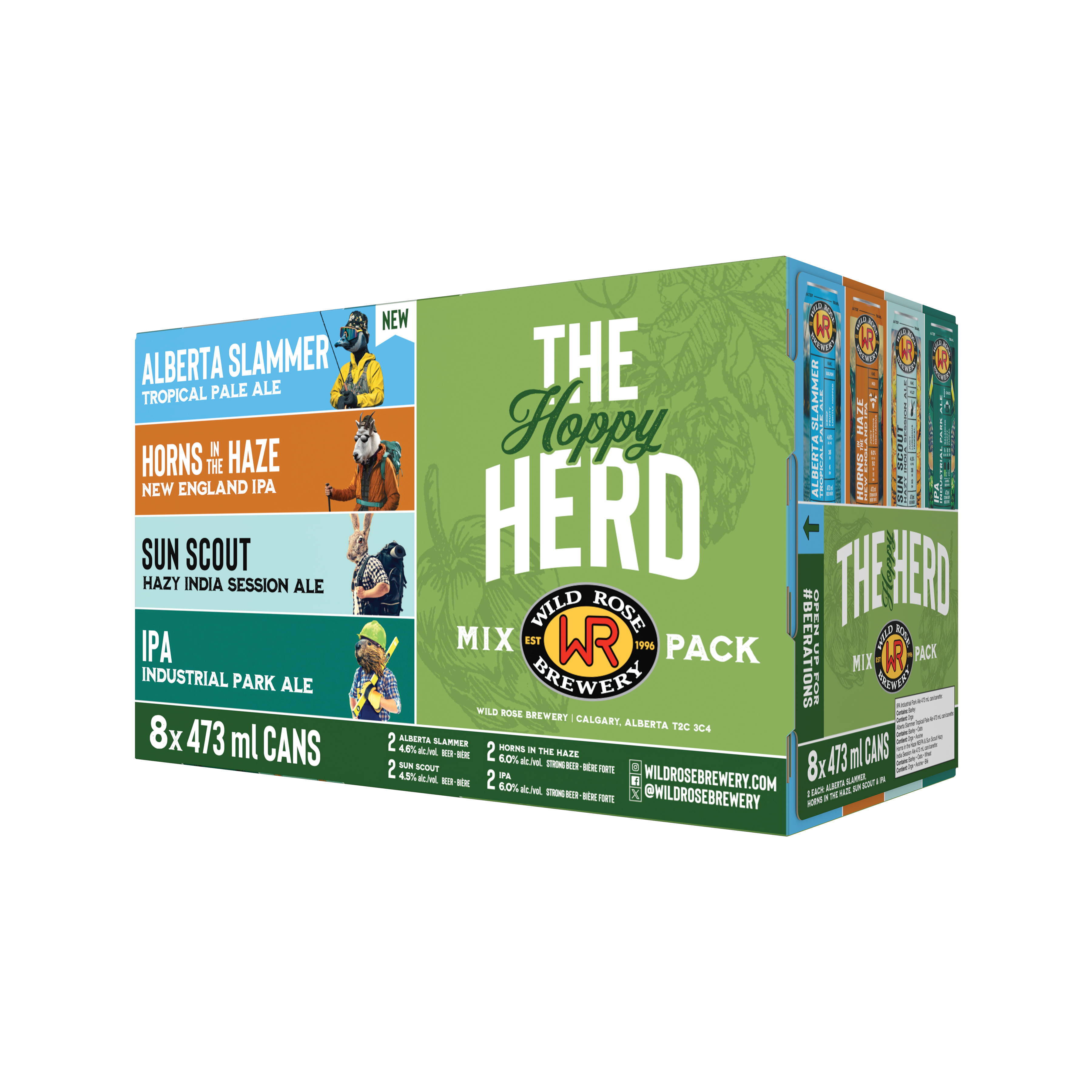 Wild Rose The Hoppy Herd Mix Pack 8 Tall Cans