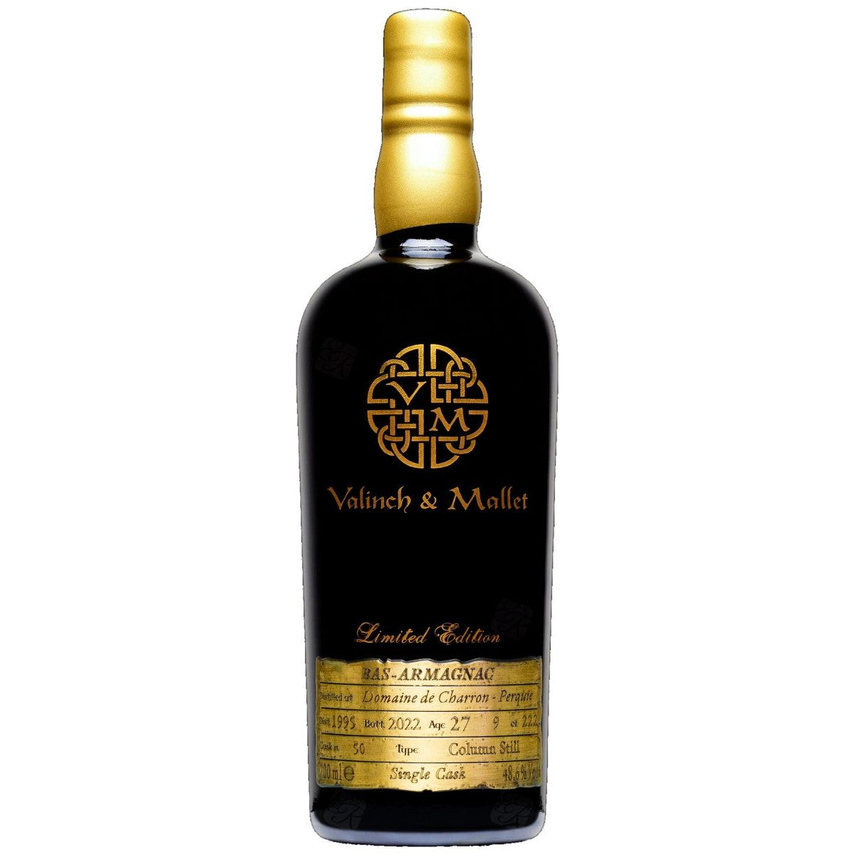 Valinch & Mallet Domain De Charron Armagnac 1995 27 Year Old 48.6% ABV 700ml