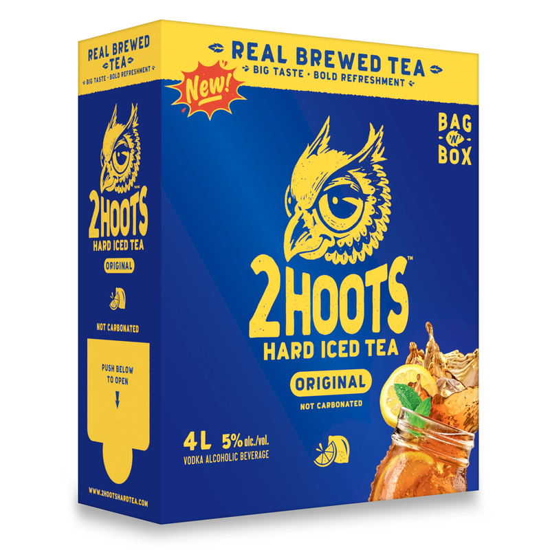 2 Hoots Hard Iced Tea Lemon 4L Bag in Box