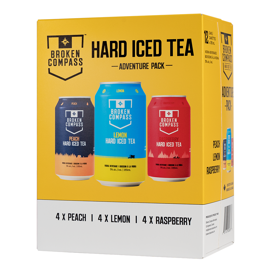 Broken Compass Hard Tea Variety Pack 12 Cans