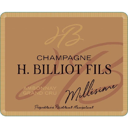 champagne H. Billiot Fils Millesime Ambonnay Grand Cru