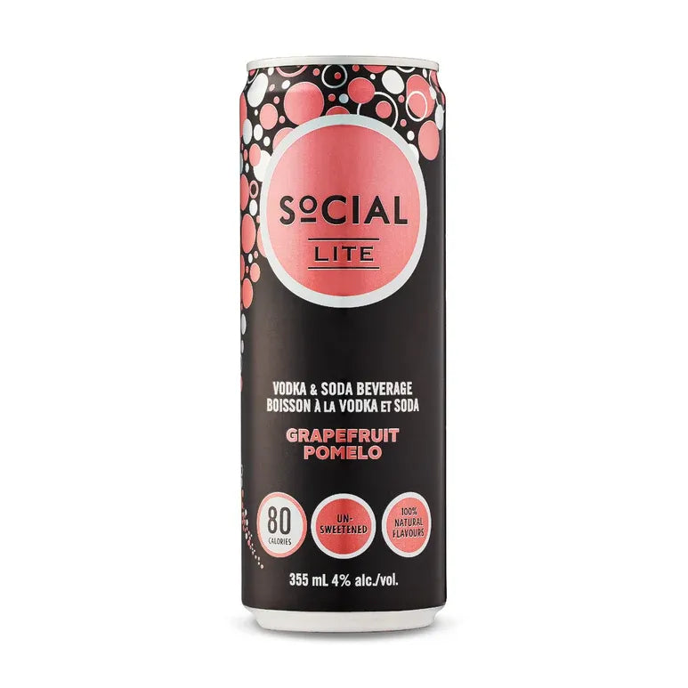 Social Lite Grapefruit Pomelo 6 Cans