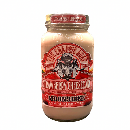 The Crabbie Goat Distillery Strawberry Cheesecake Cream Moonshine