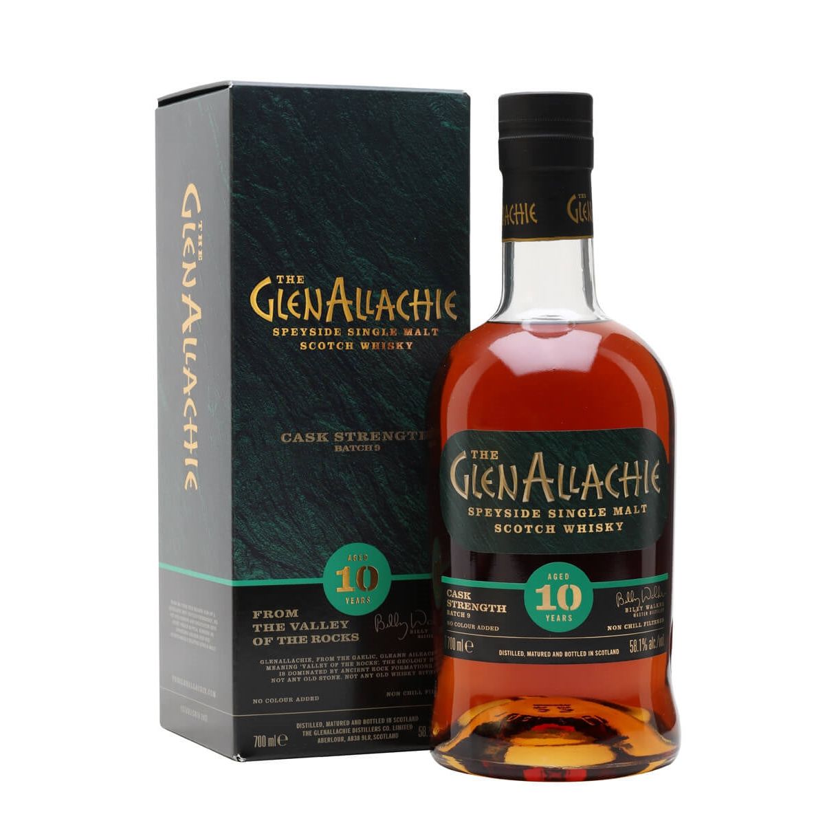The GlenAllachie 10 Year Old Cask Strength Batch 9 58.1% ABV 700ml