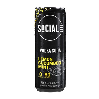 Social Lite Cucumber Lemon Mint 4 Cans