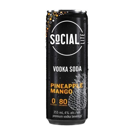 Social Lite Pineapple Mango 6 Cans