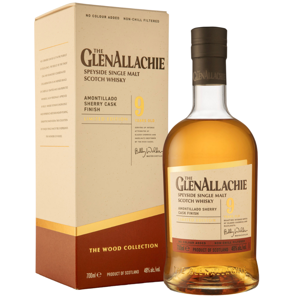 The GlenAllachie 9 Year Old Amontillado Sherry Cask 48% ABV 700ml