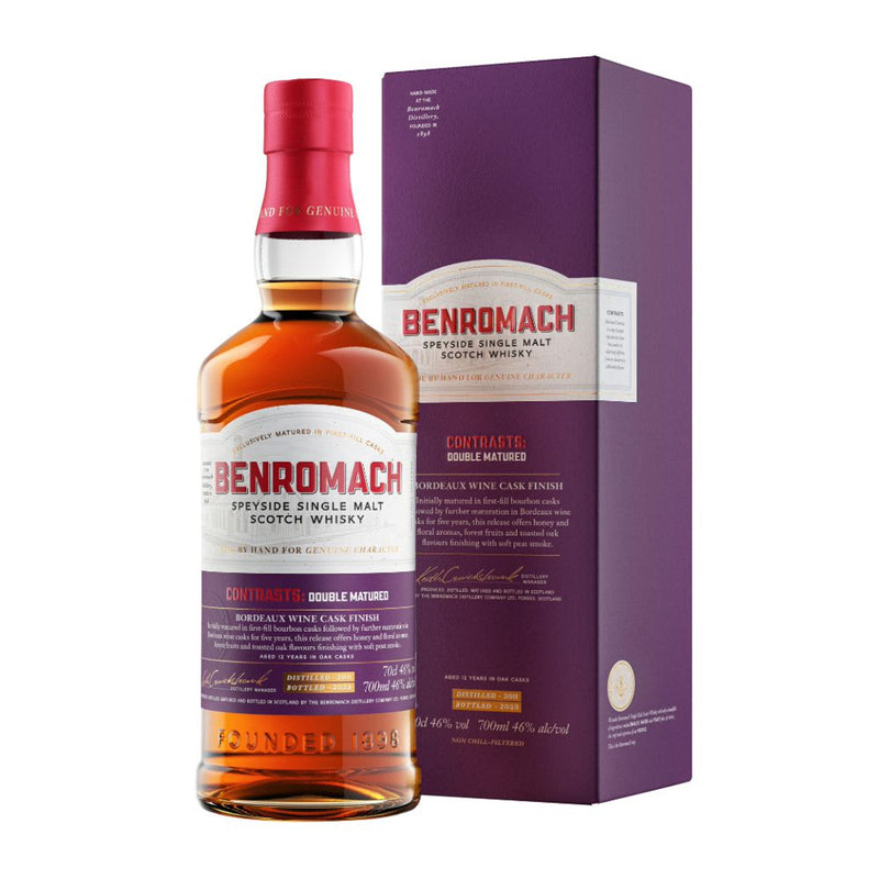 Benromach Contrasts Double Matured Bordeaux Wine Cask Finish 700ml