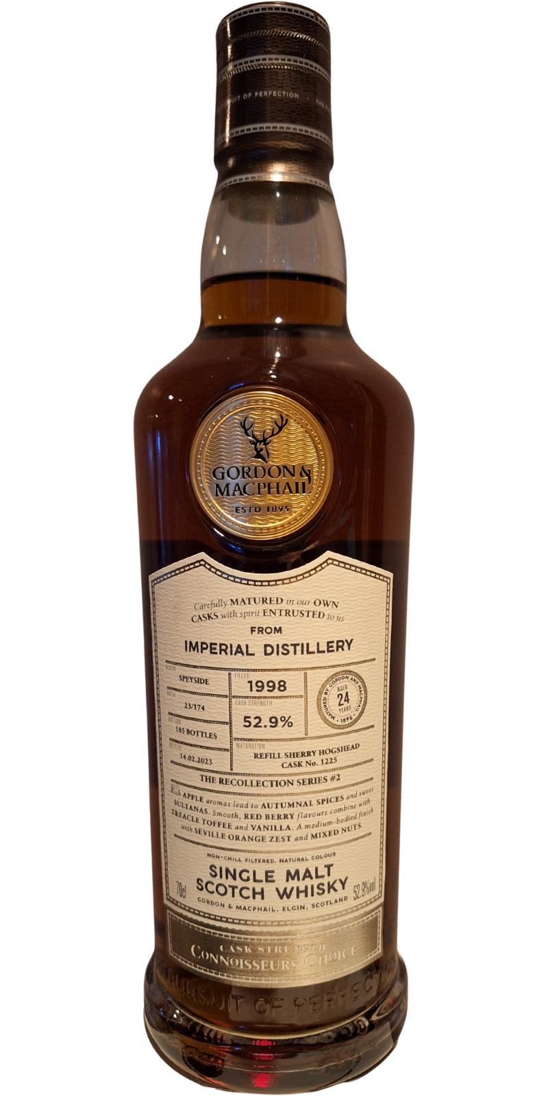 Gordon & MacPhail Connoisseur's Choice Imperial 1998 24 Year Old 52.9% ABV