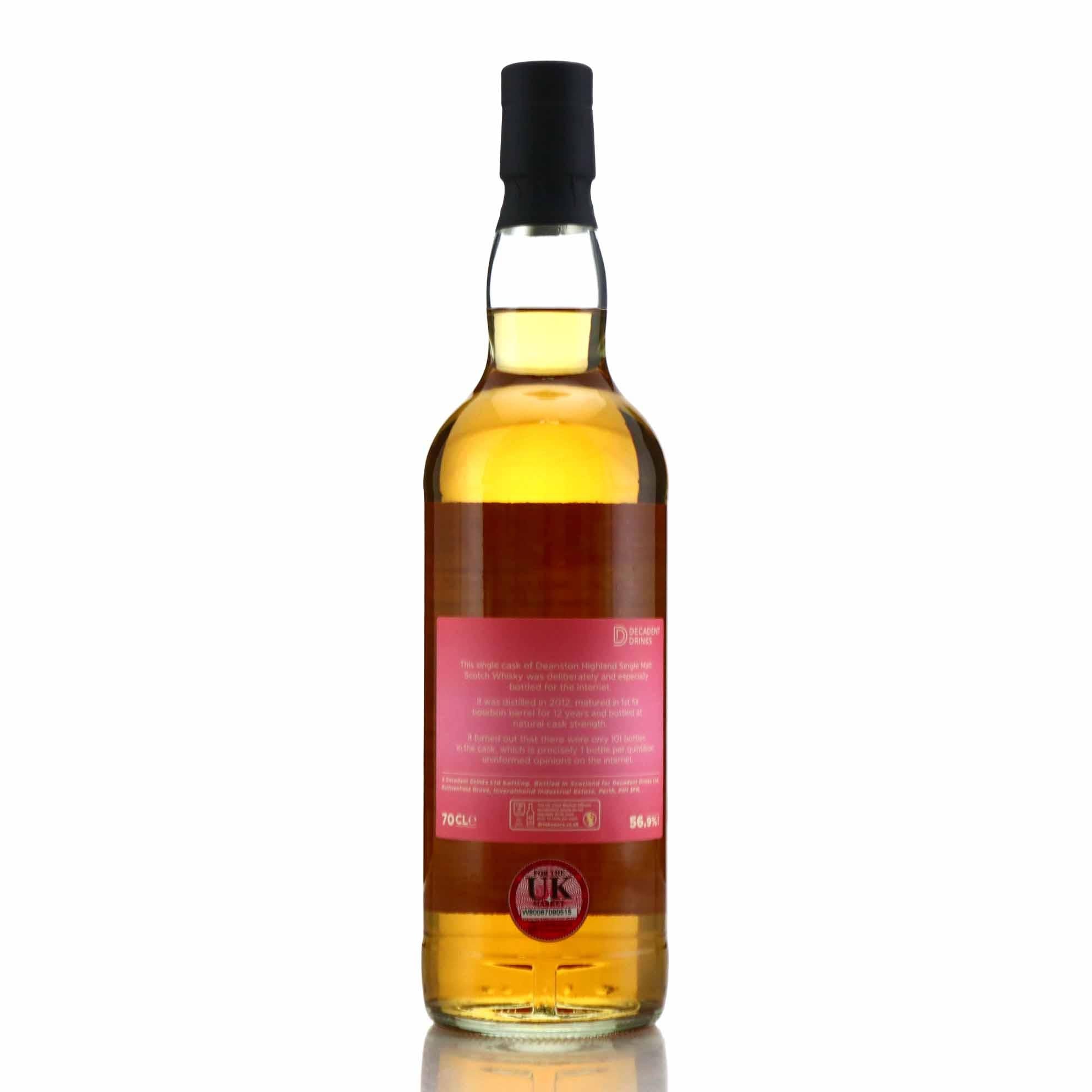 Whisky Sponge Deanston 2012 12 Year Old 56.9% ABV