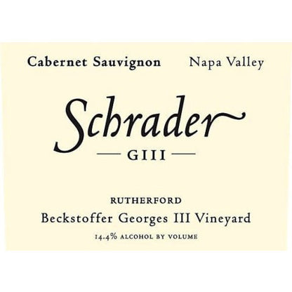 Schrader Beckstoffer Georges III Vineyard Cabernet Sauvignon 2019 6x750ml Case