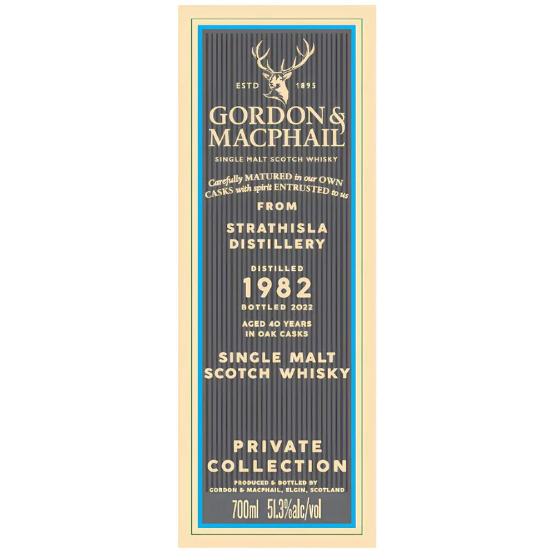 Gordon & MacPhail Private Collection Strathisla 1982 40 Year Old 51.3% ABV Cask #1891 700ml