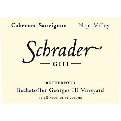 Schrader Beckstoffer Georges III Vineyard Cabernet Sauvignon 2018