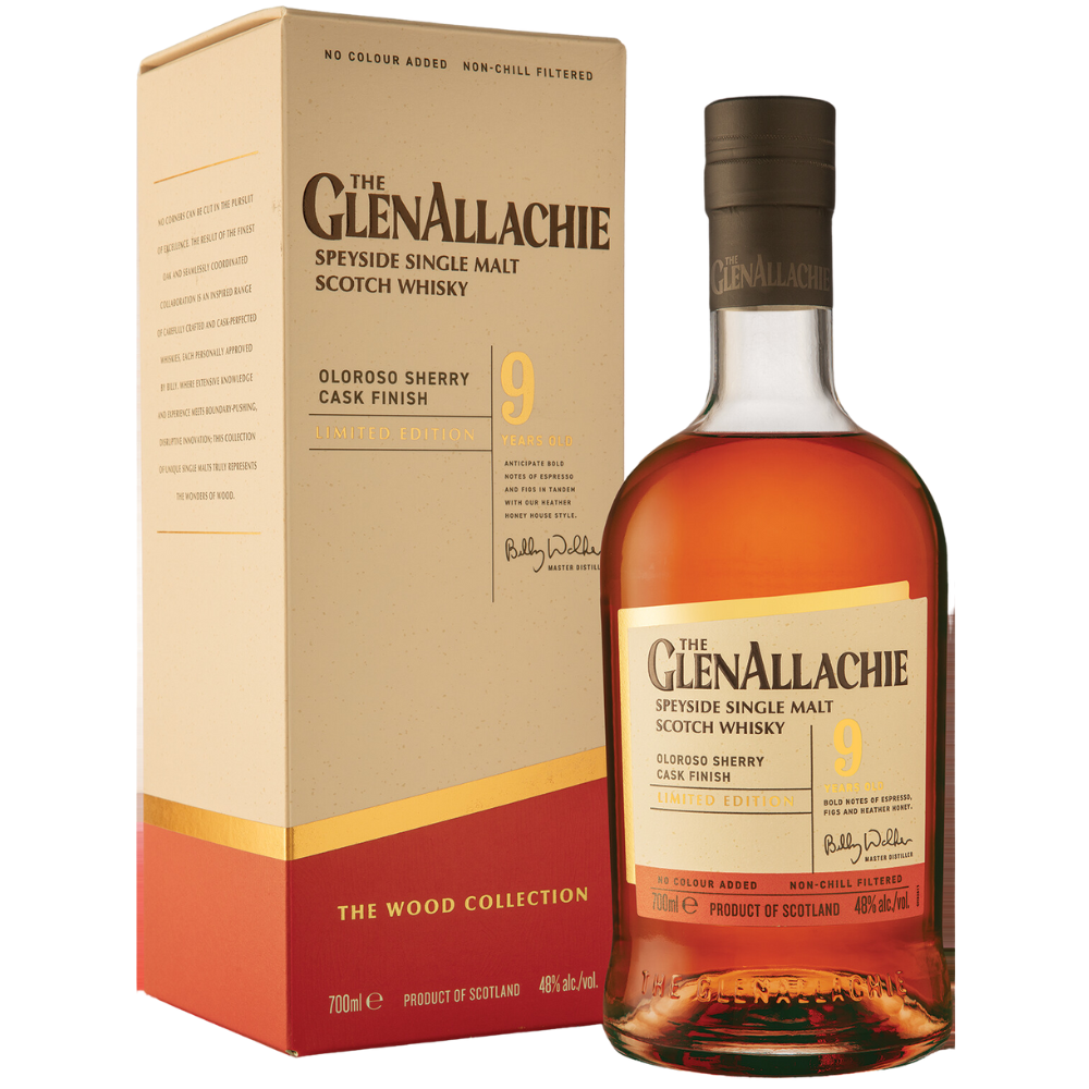 The GlenAllachie 9 Year Old Oloroso Sherry Cask 48% ABV 700ml
