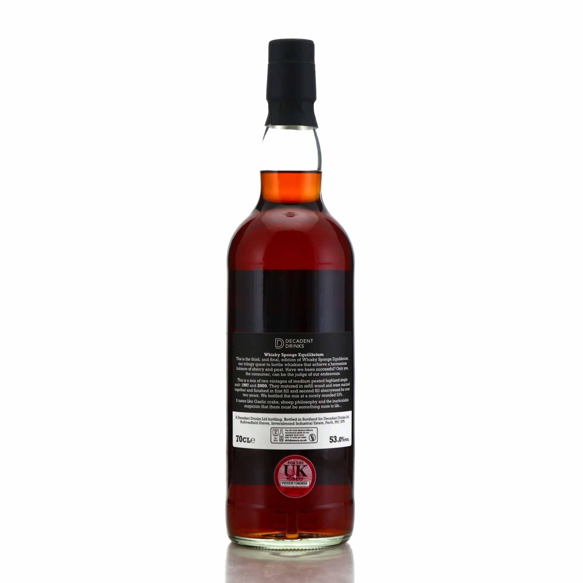 Whisky Sponge Equilibrium III Highland Single Malt 22 Year Old 53% ABV 700ml