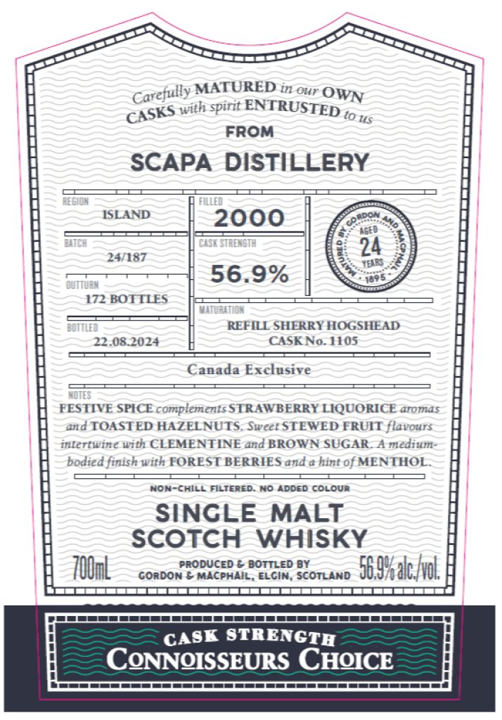 Gordon & MacPhail Connoisseur's Choice Scapa 2000 24 Year Old 56.9% ABV