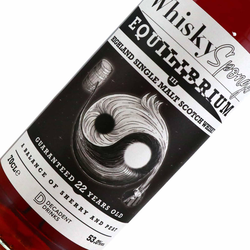 Whisky Sponge Equilibrium III Highland Single Malt 22 Year Old 53% ABV 700ml