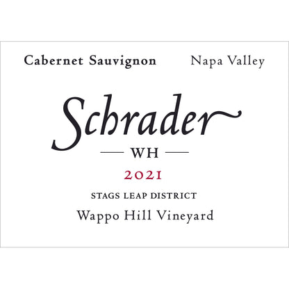 Schrader Wappo Hill Cabernet Sauvignon 2021 6x750ml Case