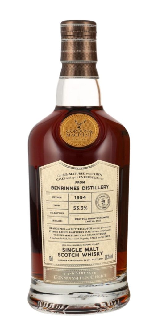 Gordon & MacPhail Connoisseur's Choice Benrinnes 1994 29 Year Old 53.3% ABV