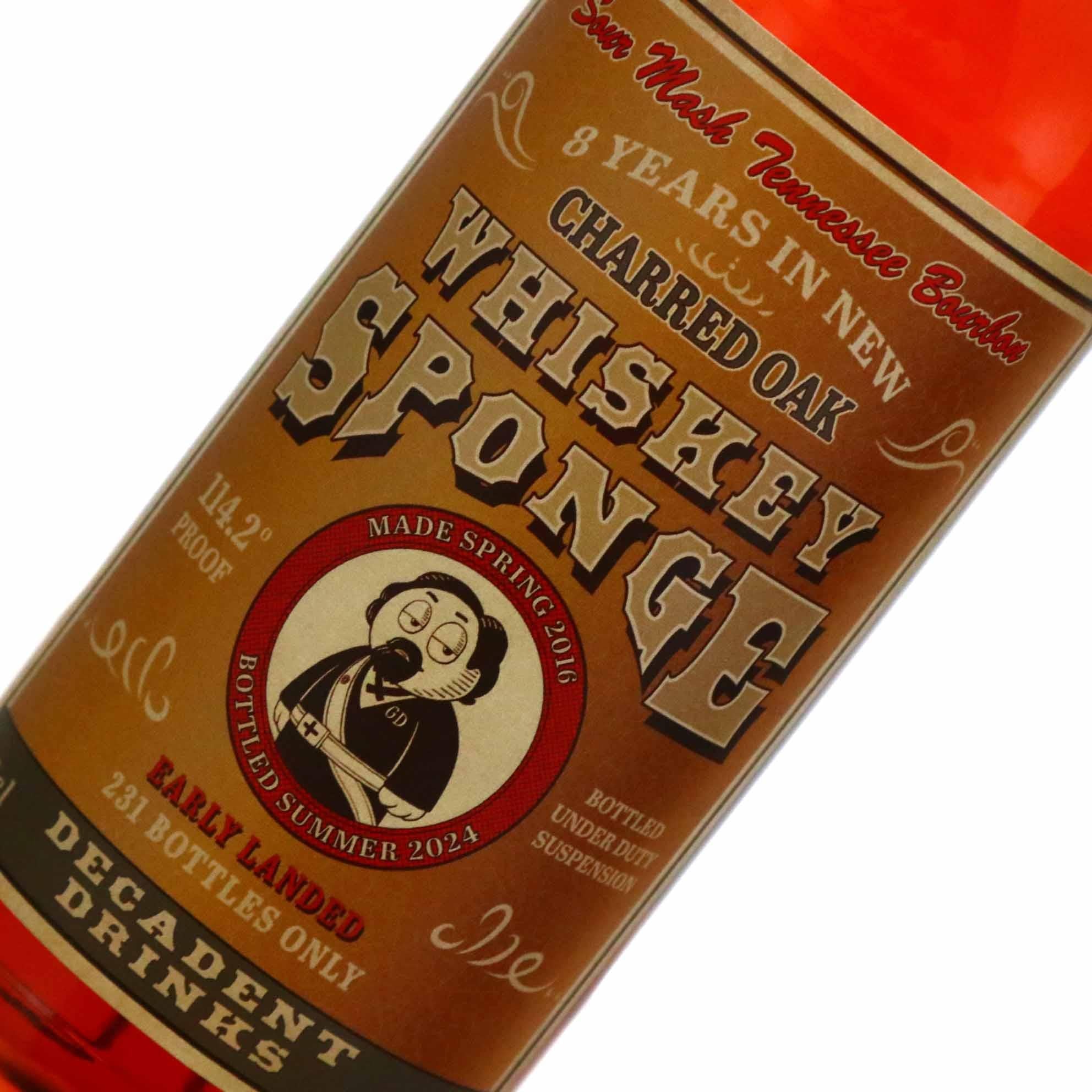 Whiskey Sponge Tennessee Bourbon 2016 8 Year Old 57.1% ABV 700ml