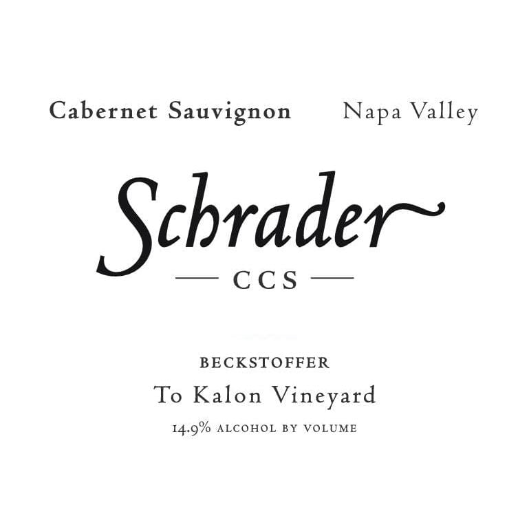 Schrader CCS Beckstoffer To Kalon Cabernet Sauvignon 2019 6x750ml Case