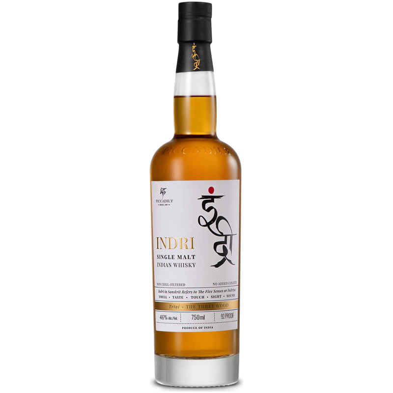 Indri Single Malt Indian Whisky 46% ABV 750ml