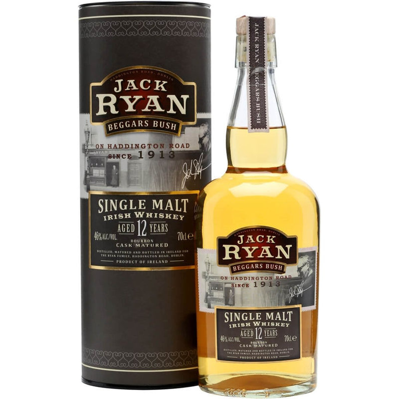 Jack Ryan 12 Year Old Single Malt Irish Whiskey 46% 700ml