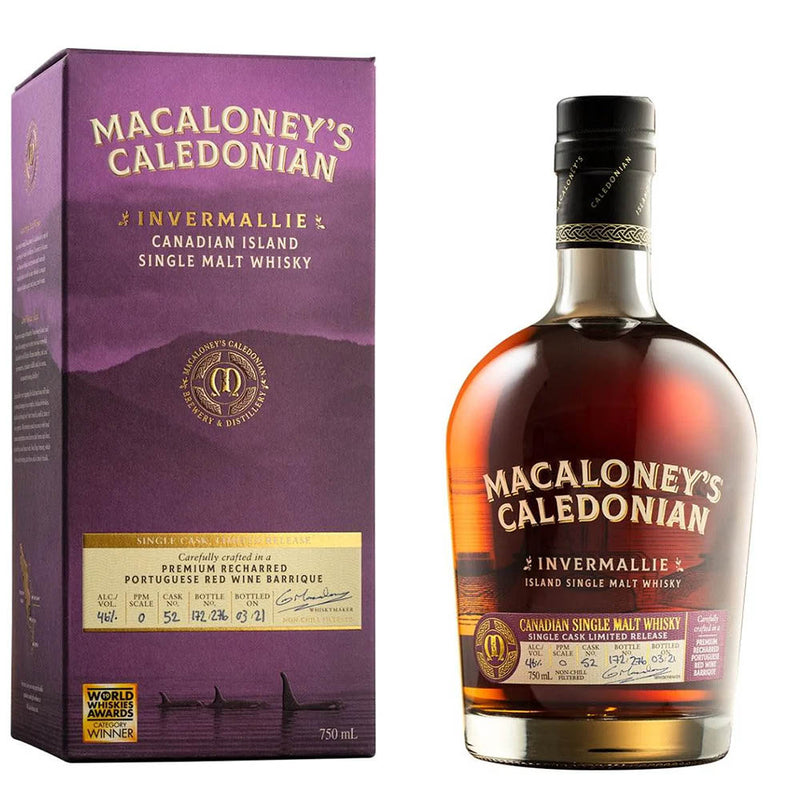 Macaloney’s Caledonian Invermallie Recharred Portuguese Red Wine Barrique 750ml