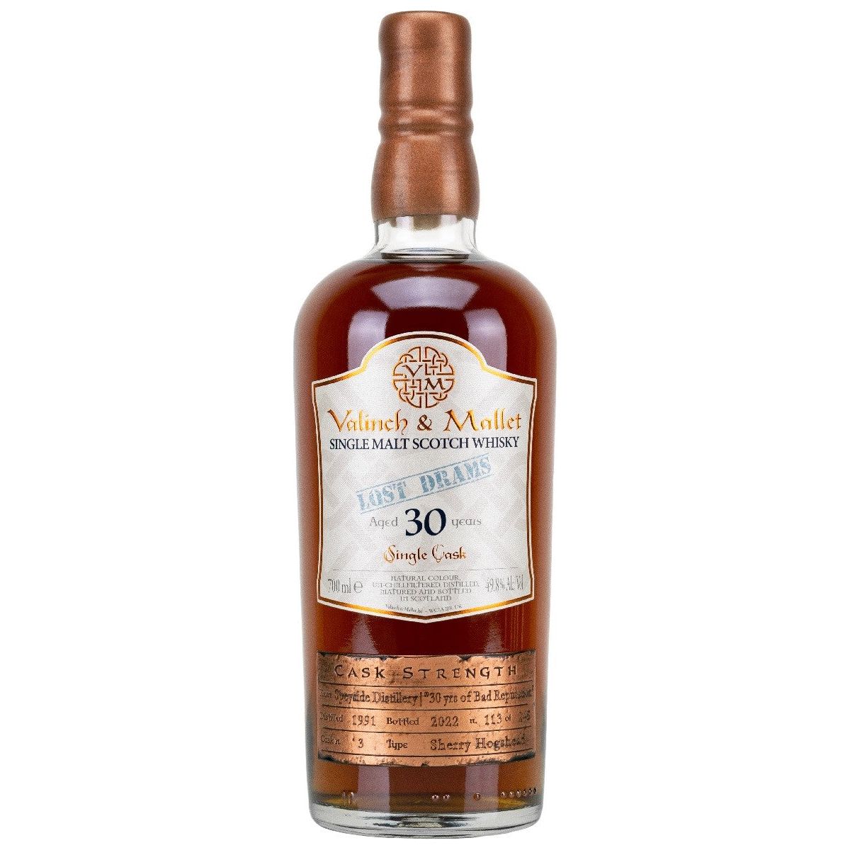 Valinch & Mallet Speyside 1991 30 Year Old 49.8% ABV 700ml