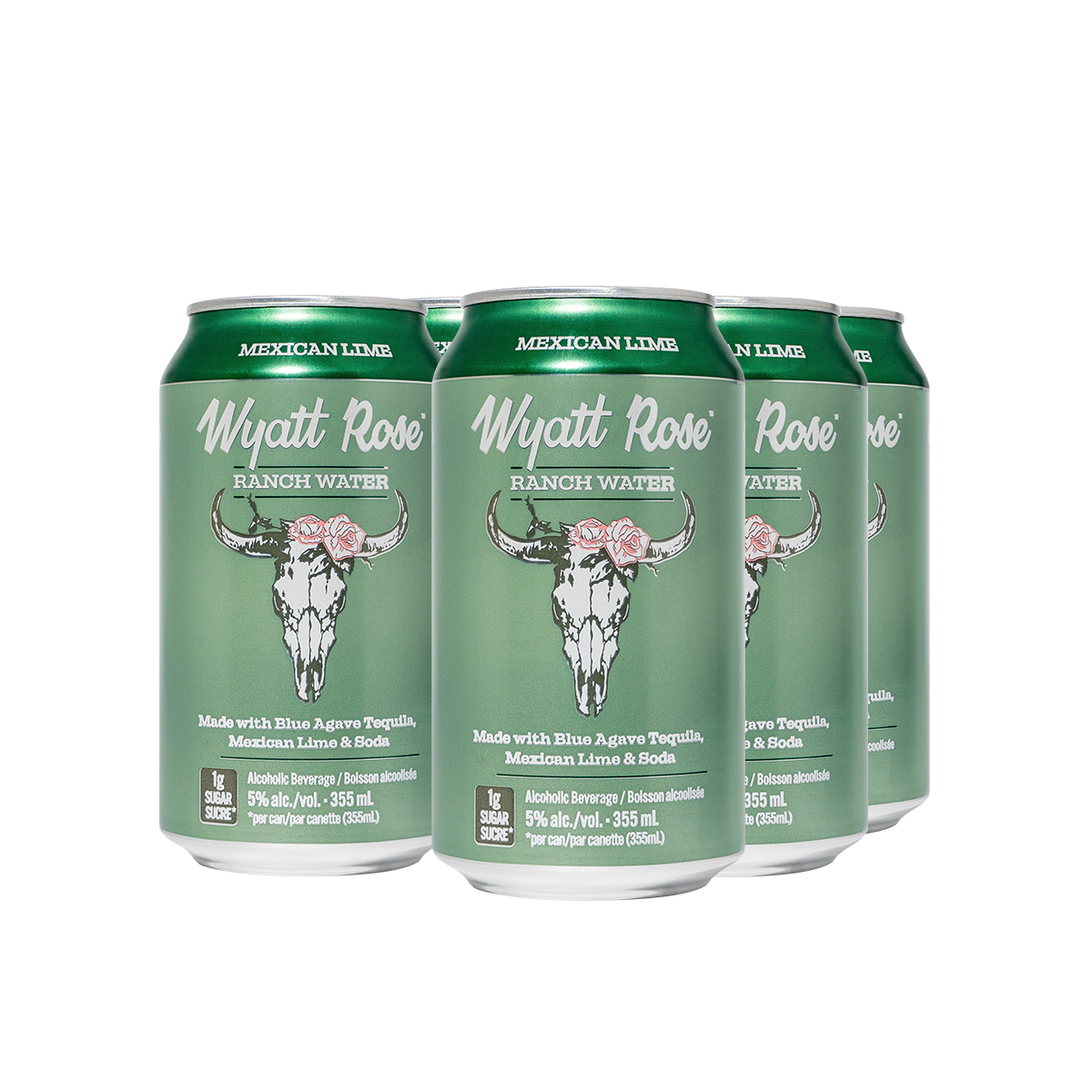 Wyatt Rose Ranch Water Mexican Lime 6 Cans