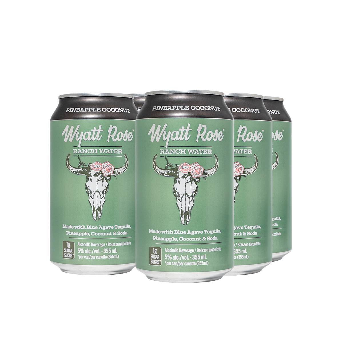 Wyatt Rose Ranch Water Pineapple Coconut 6 Cans