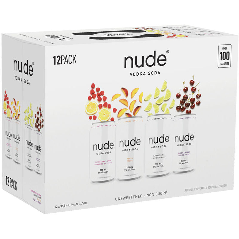 Nude Vodka Soda Variety Pack 12 Cans