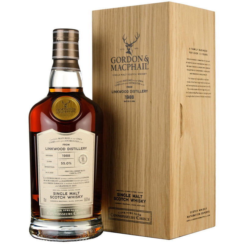 Gordon & MacPhail Connoisseurs Choice Linkwood 1988 32 Year Old 55% ABV 750ml