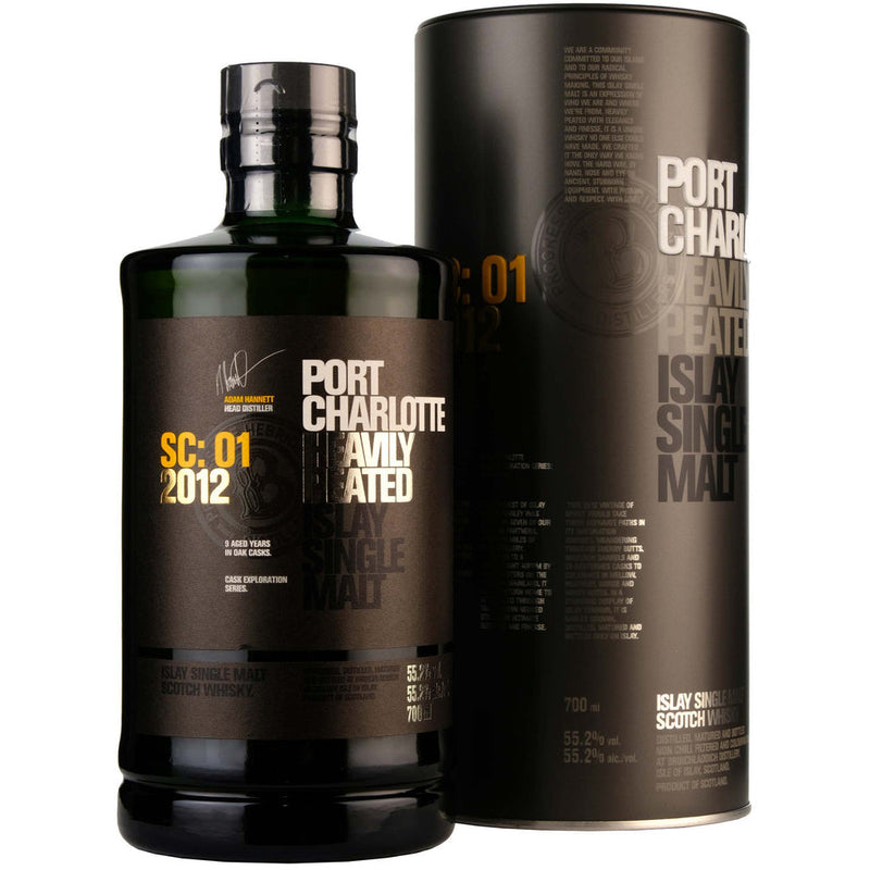 Bruichladdich Port Charlotte Sc:01 2012 9 Year Old Sauternes Cask Finish 55.2% ABV 700ml