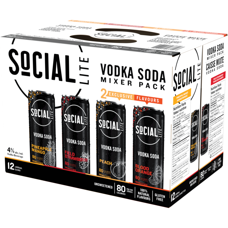 Social Lite Variety Pack 12 Cans