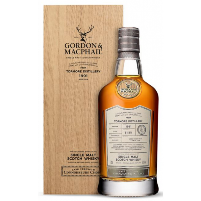 Gordon & MacPhail Connoisseurs Choice Tormore 1991 29 Year Old 51.5% ABV 750ml