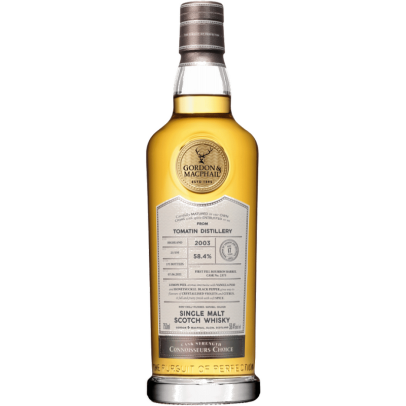 Gordon & MacPhail Connoisseurs Choice Tomatin 2003 17 Year Old 58.4% ABV 750ml