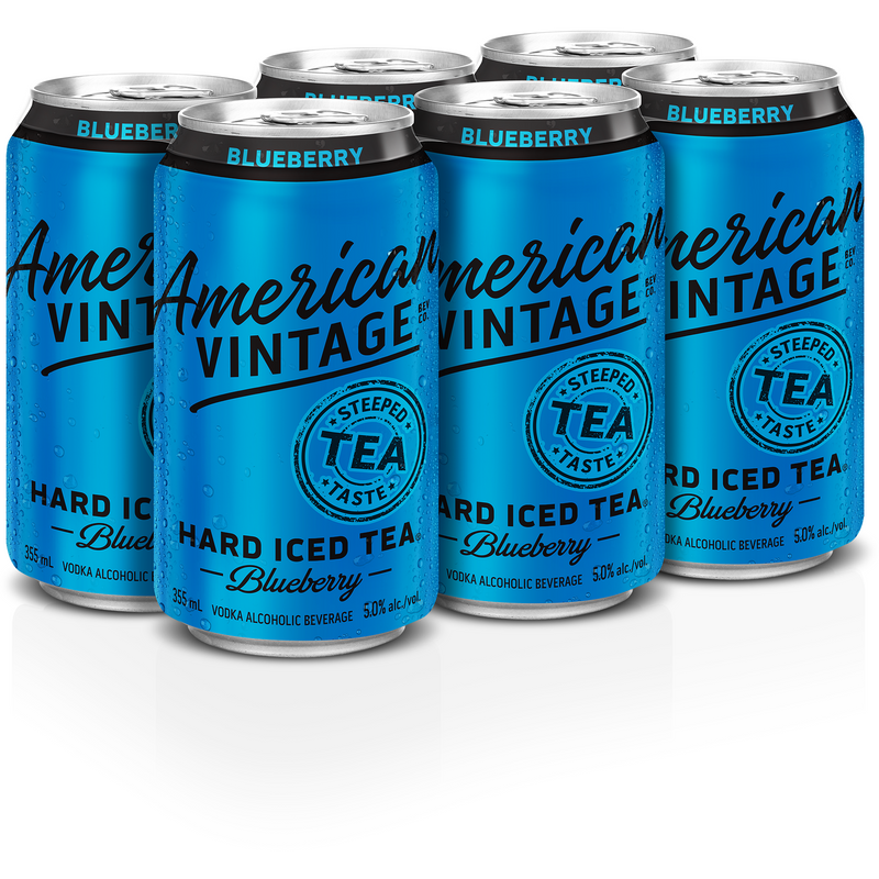 American Vintage Blueberry Iced Tea 6 Cans