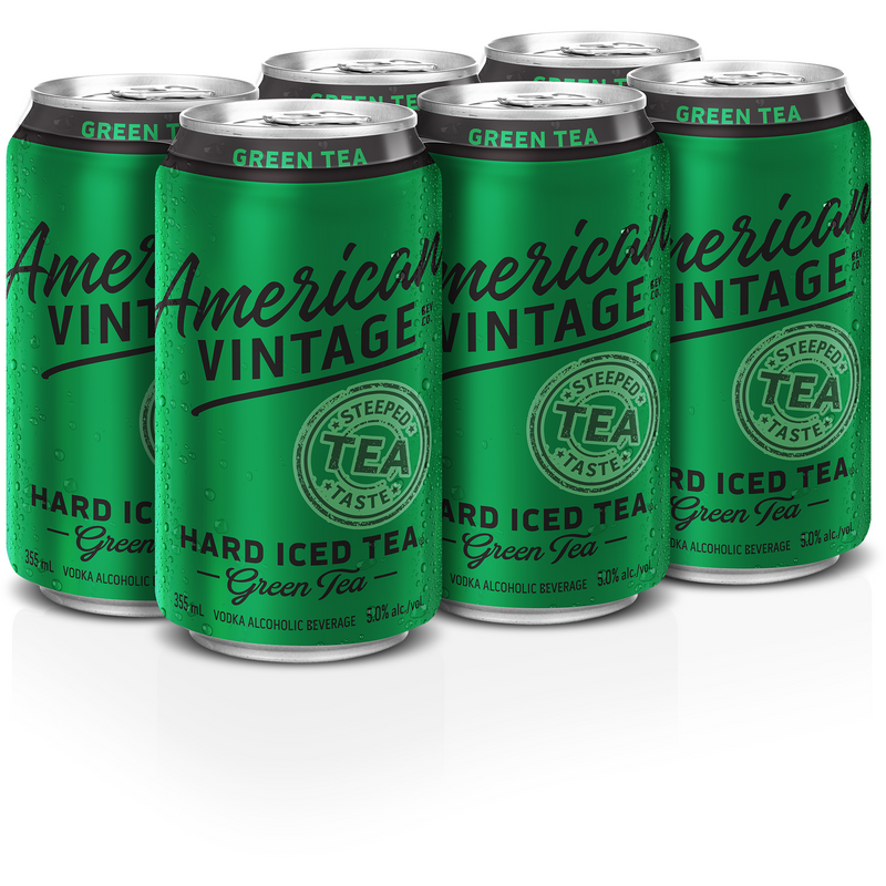 American Vintage Green Tea Iced Tea 6 Cans