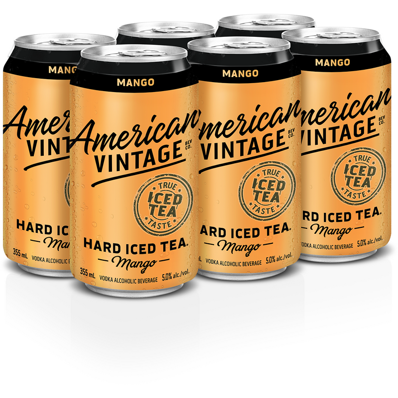 American Vintage Mango Iced Tea 6 Cans