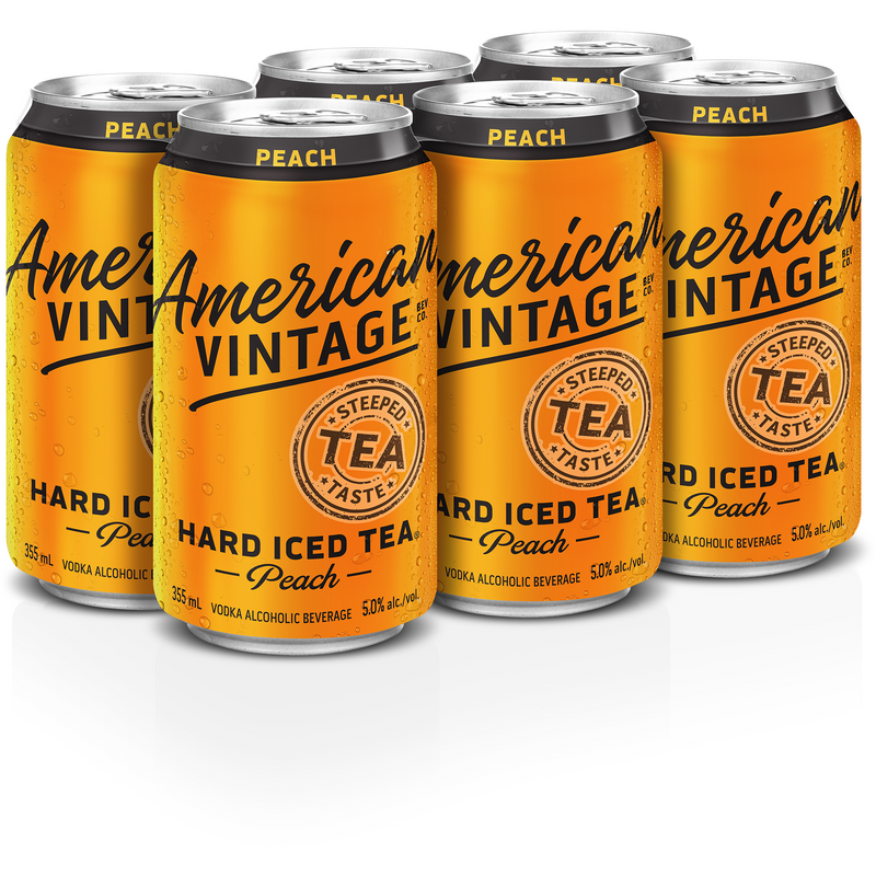 American Vintage Peach Iced Tea 6 Cans