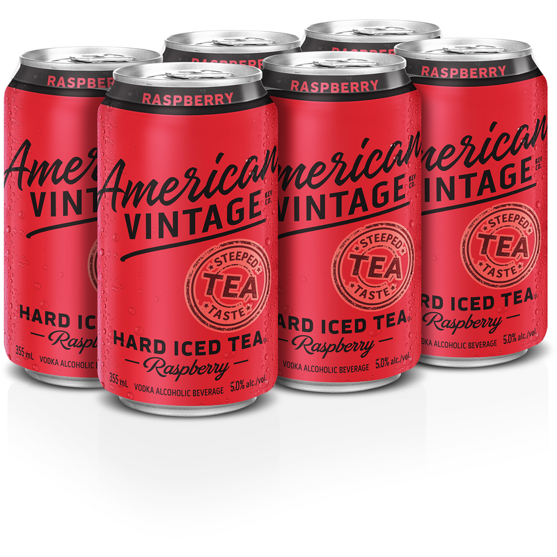 American Vintage Raspberry Iced Tea 6 Cans