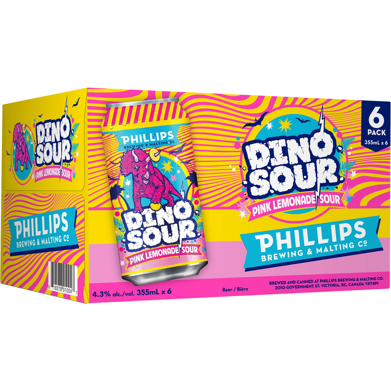 Phillips Dinosour Pink Lemonade 6 Cans