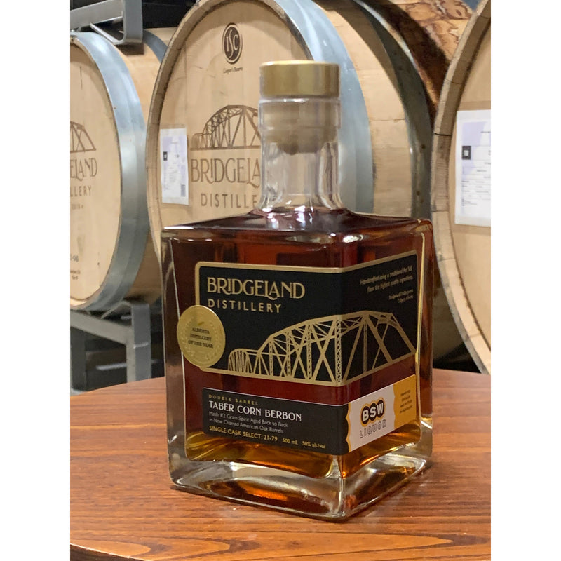 Bridgeland Double Barrel Berbon BSW Single Cask #21-0079 50% ABV 500ml