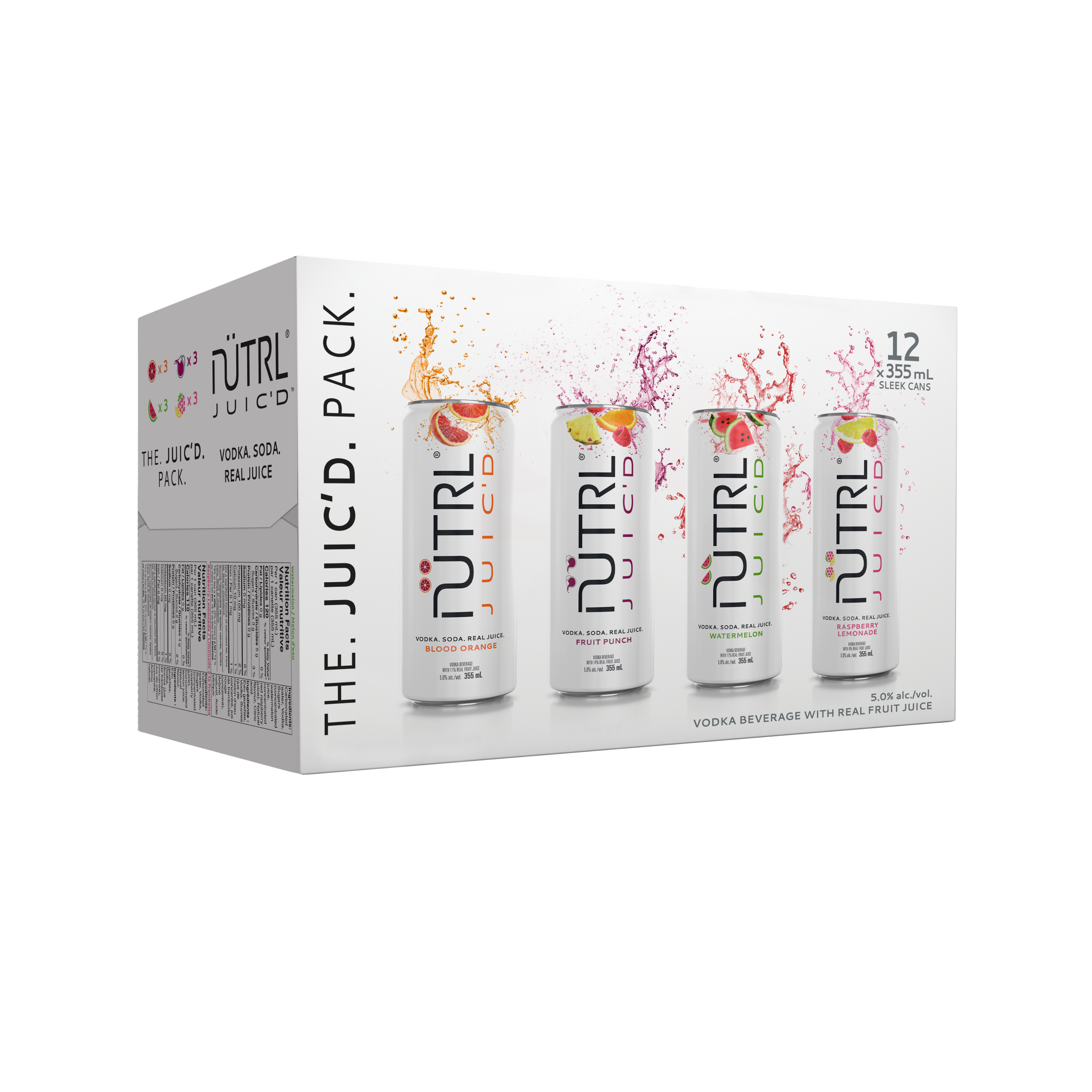 Nutrl Juic'D Variety Pack 12pk Cans