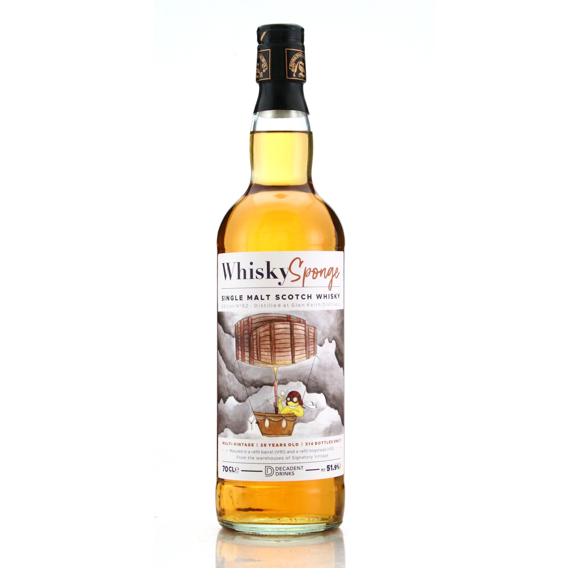 Whisky Sponge Edition No.62 Glen Keith 1993 28 Year Old 51.9% ABV 700ml