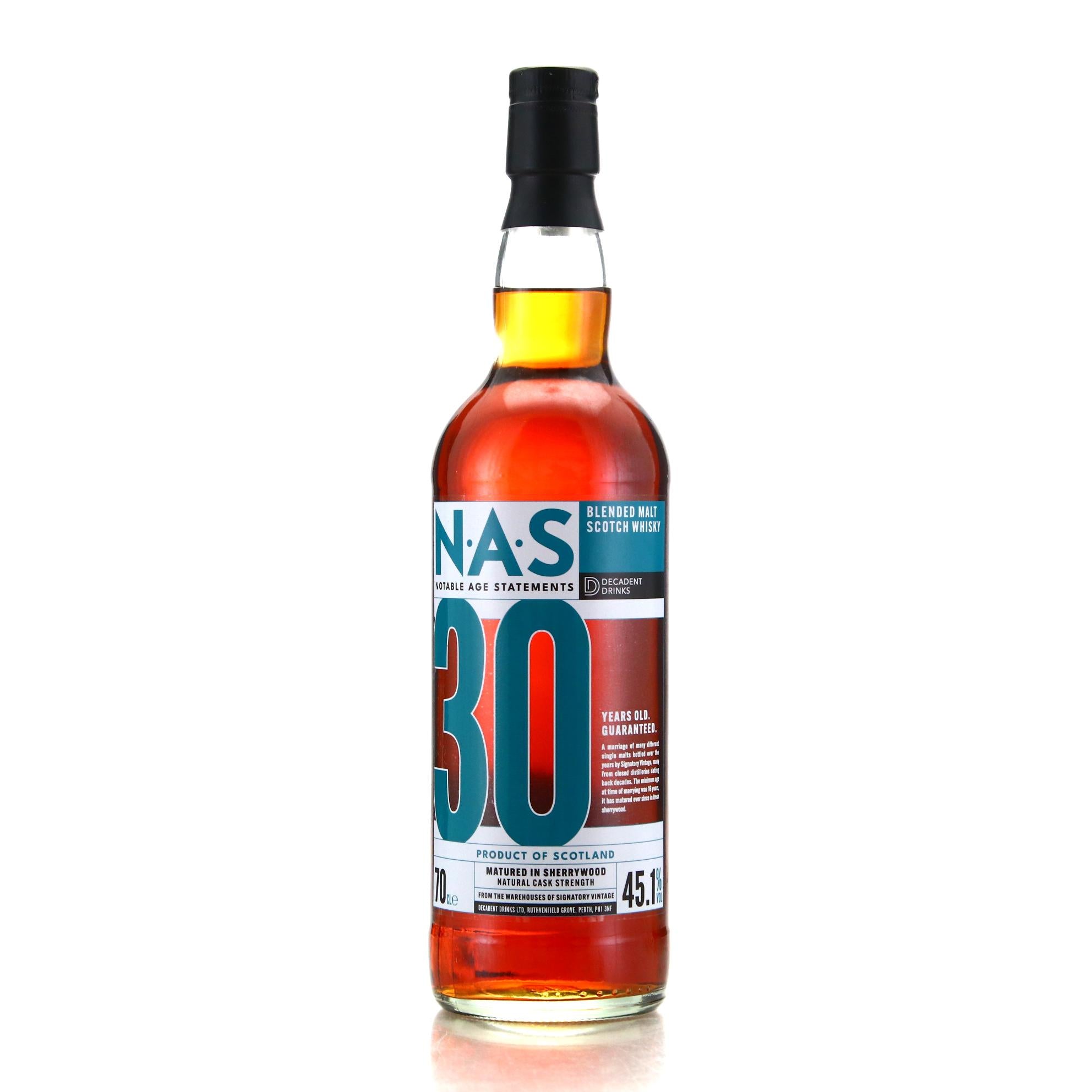 Decadent Drinks NAS Edition No.1 30 Year Old Blended Malt 45.1% ABV 700ml
