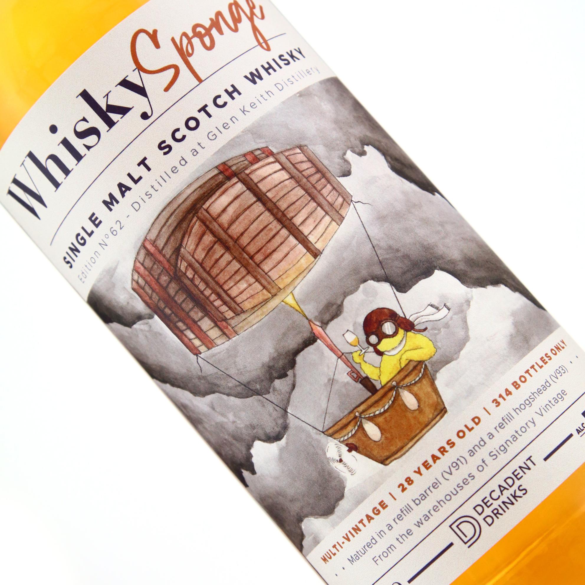 Whisky Sponge Edition No.62 Glen Keith 1993 28 Year Old 51.9% ABV 700ml